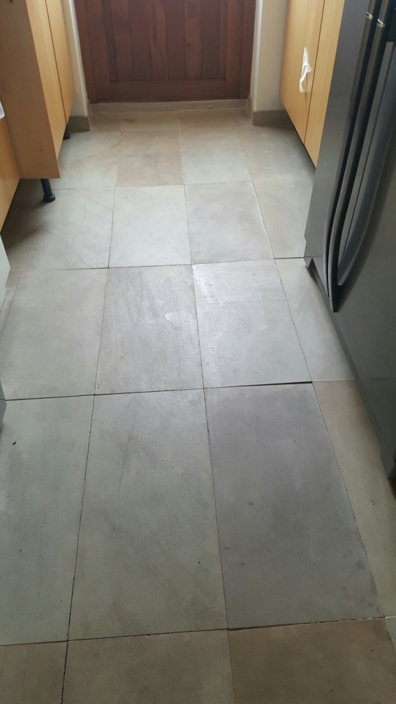 Sandstone Floor Before Cleaning Sleaford