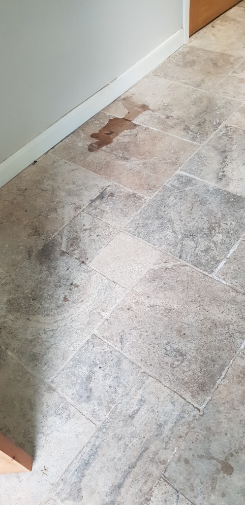 Travertine Floor Coningsby Before Cleaning