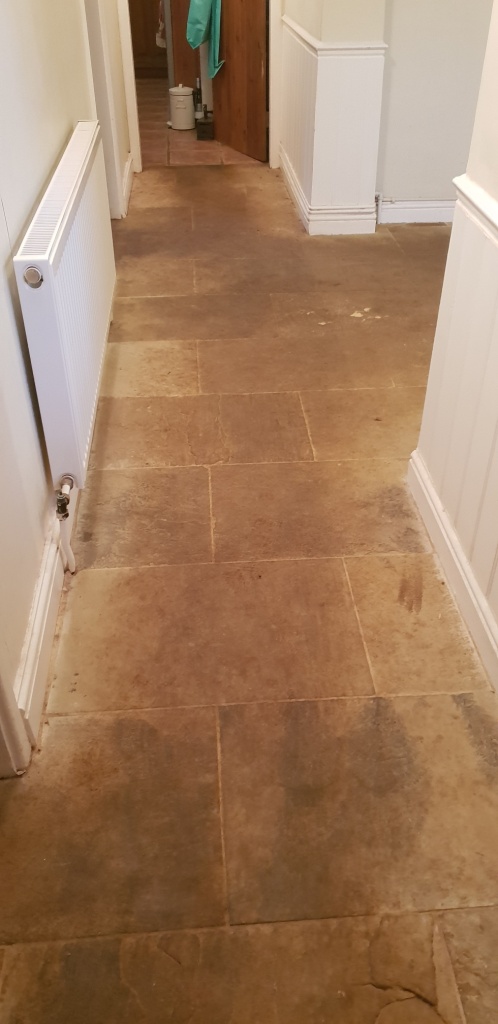 Natural Stone Floor Before Cleaning Spilsby