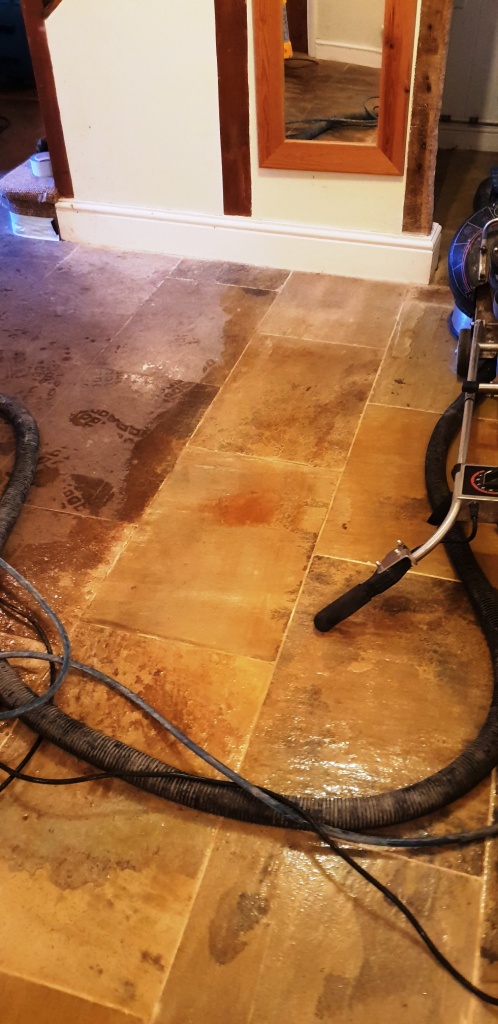 Natural Stone Floor During Cleaning Spilsby