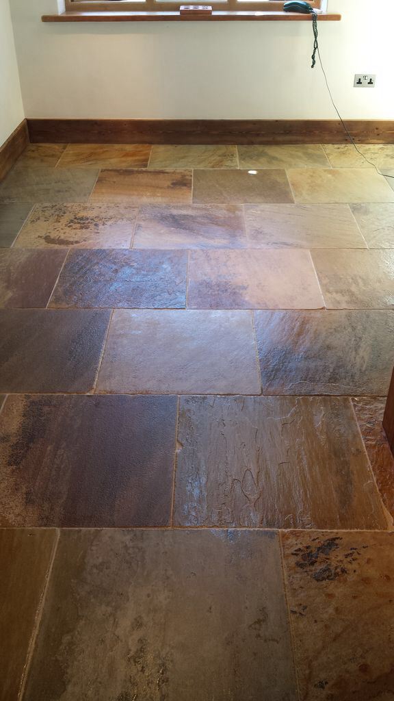 Natural Stone Floor in Boston Before