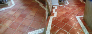 Terracotta Horncastle Before and After Sealing