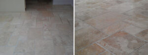 Travertine Floor Before and After