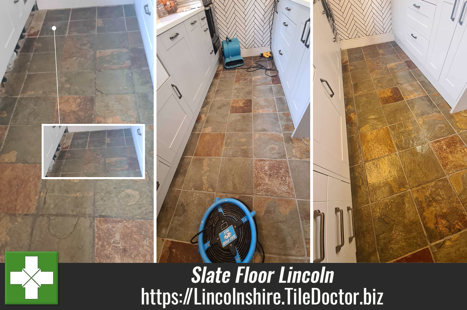 Slate Kitchen Floor Tiles Cleaned Sealed Lincoln