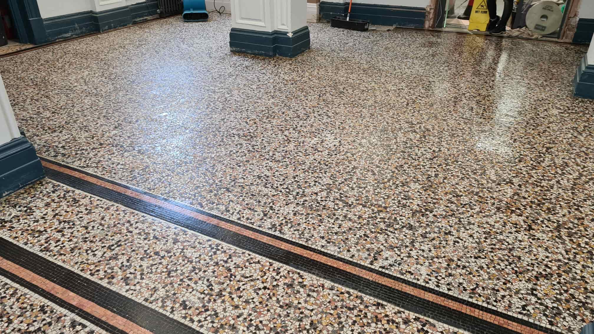 Mosaic Tiled Floor Lincoln College After Restoration